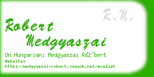 robert medgyaszai business card